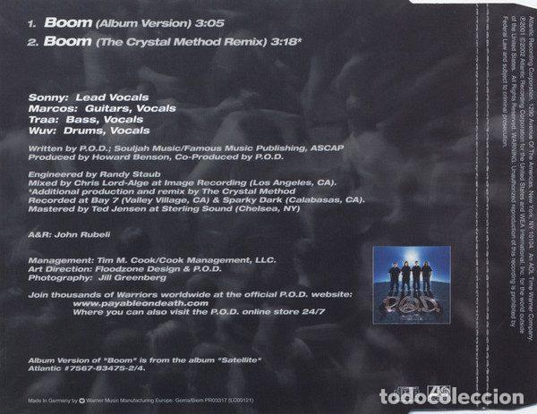 CDs de m&uacute;sica: P.O.D. &ndash; Boom (CD, Atlantic PR03317) - Foto 2