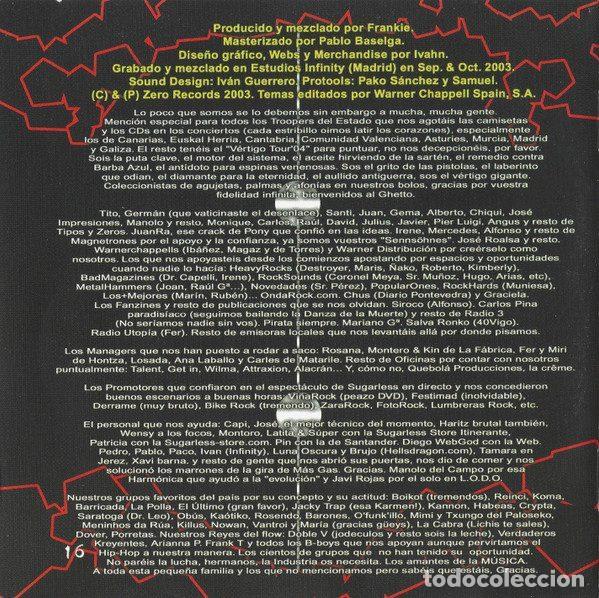 CDs de m&uacute;sica: Sugarless &ndash; V&eacute;rtigo (CD, Zero Records ZE1302) - Foto 9
