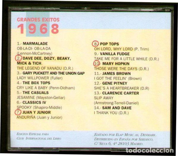 CDs de m&uacute;sica: Various &ndash; Grandes Exitos 1968 (CD, Los 60 De Los 60 50901968) - Foto 2