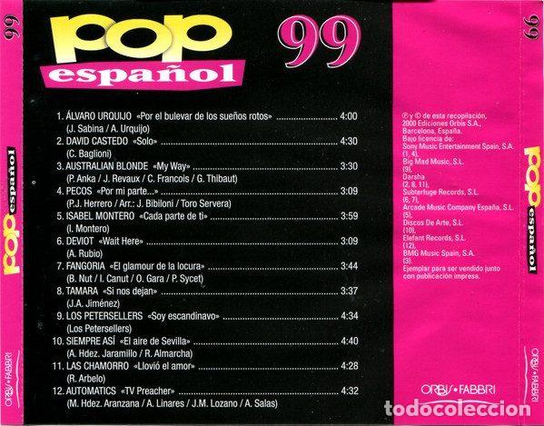 CDs de m&uacute;sica: Various &ndash; Pop Espa&ntilde;ol 99 (CD, Orbis POP-40) - Foto 3