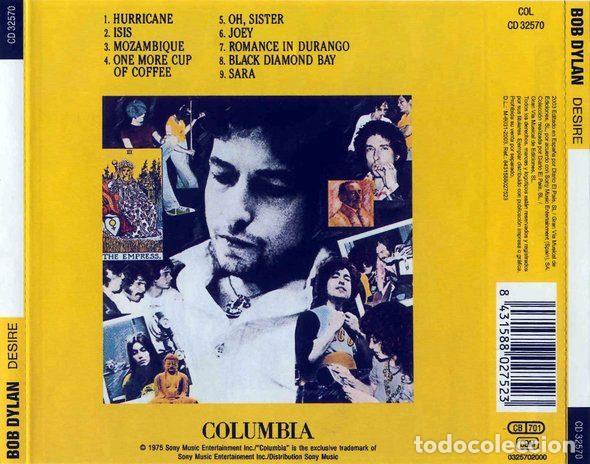 CDs de m&uacute;sica: Bob Dylan &ndash; Desire (CD, Columbia CD 32570) - Foto 2