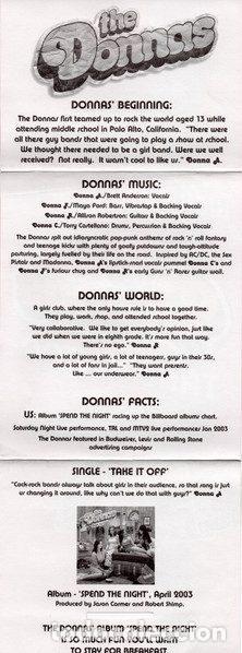 CDs de m&uacute;sica: The Donnas &ndash; Take It Off (CD, Atlantic PR03830) - Foto 6