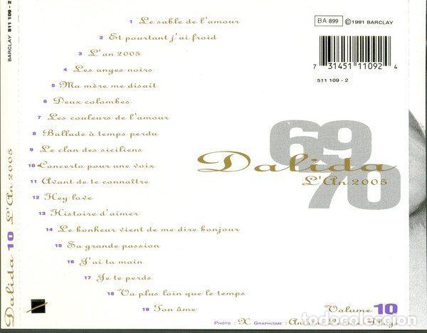 CDs de m&uacute;sica: Dalida &ndash; Lan 2005 - Volume 10 (CD, Barclay 511 109-2) - Foto 2