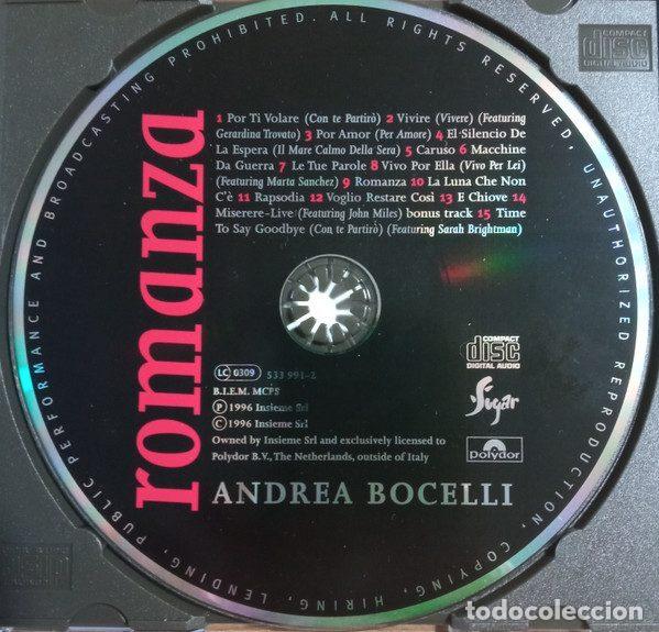 CDs de m&uacute;sica: Andrea Bocelli &ndash; Romanza (CD, Polydor 533 991-2) - Foto 2
