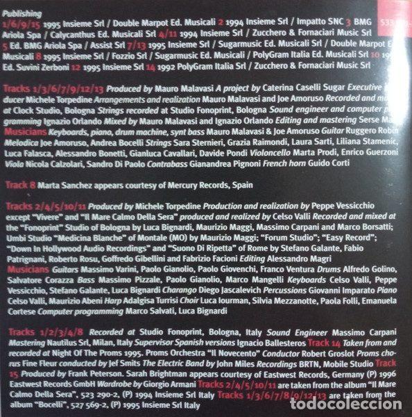 CDs de m&uacute;sica: Andrea Bocelli &ndash; Romanza (CD, Polydor 533 991-2) - Foto 3