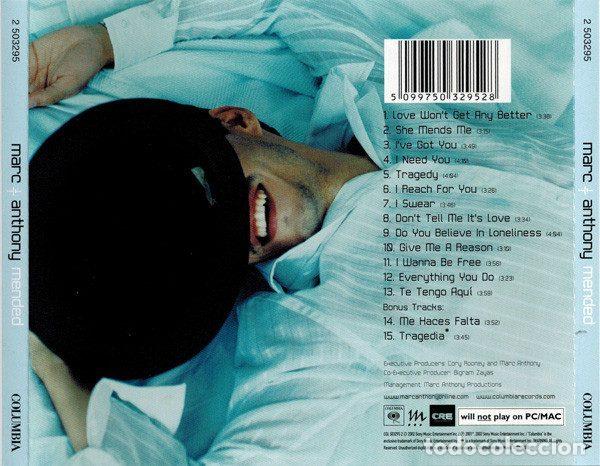 CDs de m&uacute;sica: Marc Anthony &ndash; Mended (CD, Columbia 2 503295) - Foto 2
