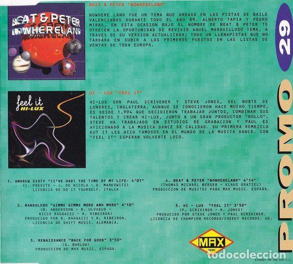 CDs de m&uacute;sica: Various &ndash; Promo Max 29 (CD, Max Music none) - Foto 3