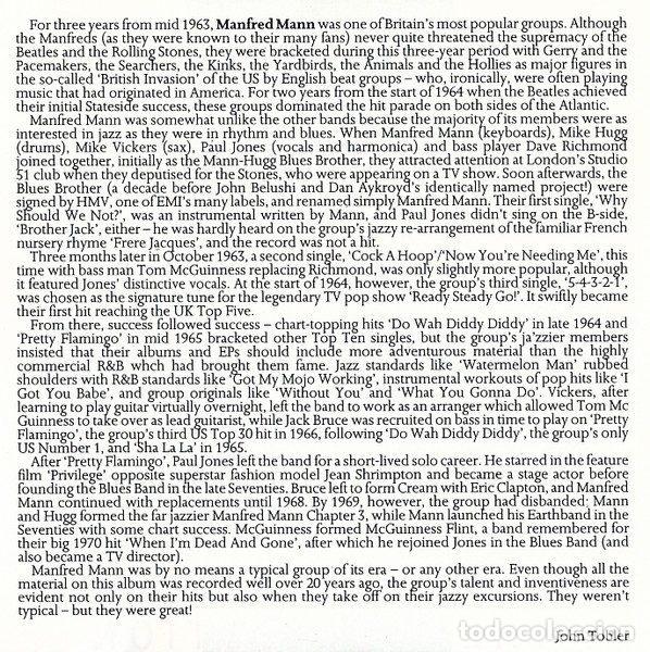 CDs de m&uacute;sica: Manfred Mann &ndash; The Collection (CD, Castle Communications CCSCD 245) - Foto 4