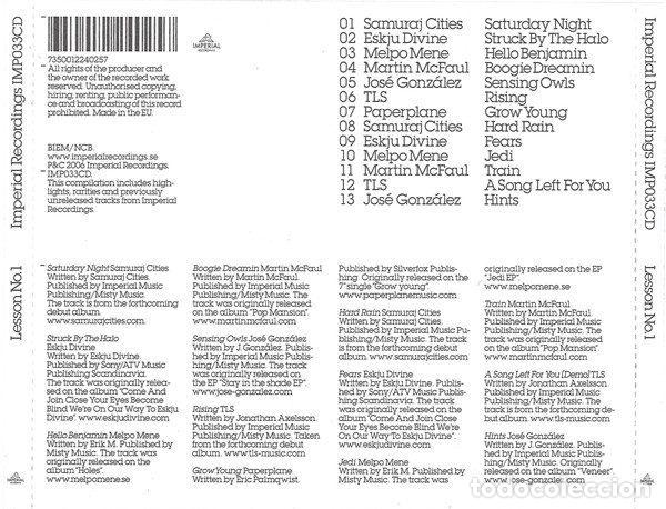 CDs de m&uacute;sica: Various &ndash; Lesson No.1 (CD, Imperial Recordings IMP033CD) - Foto 2