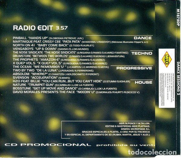 CDs de m&uacute;sica: Various &ndash; Dance Sessions 2 (CD, Max Music M1878DP) - Foto 2