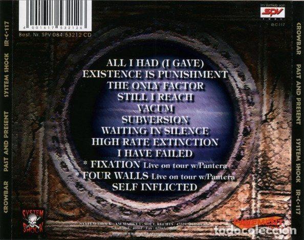 CDs de m&uacute;sica: Crowbar &ndash; Past And Present (CD, System Shock IR-C-117) - Foto 2