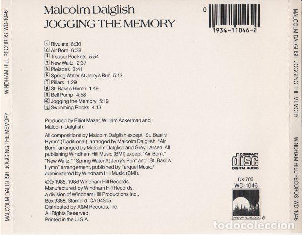 CDs de m&uacute;sica: Malcolm Dalglish &ndash; Jogging The Memory (CD, Windham Hill Records WD-1046) - Foto 7