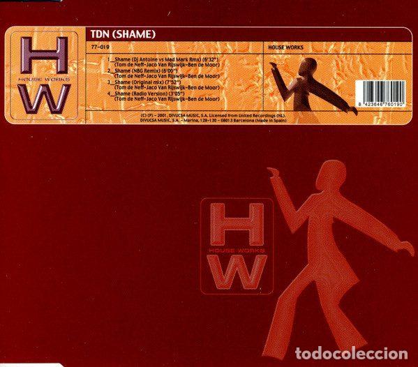 CDs de m&uacute;sica: TDN &ndash; Shame (CD, House Works 77-019)