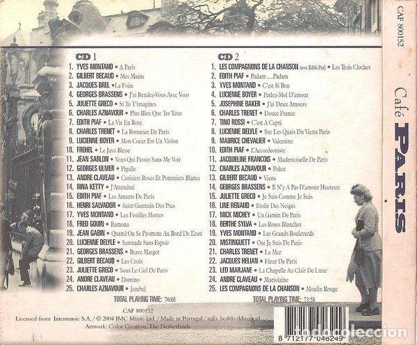 CDs de m&uacute;sica: Various &ndash; Caf&eacute; Paris (CD, CAF 800152) - Foto 2