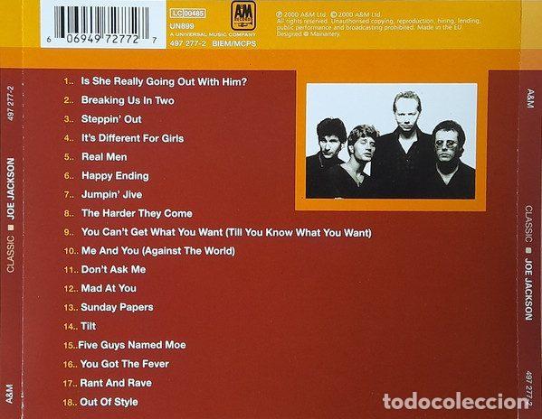 CDs de m&uacute;sica: Joe Jackson &ndash; Classic (CD, Universal 497 277-2) - Foto 3