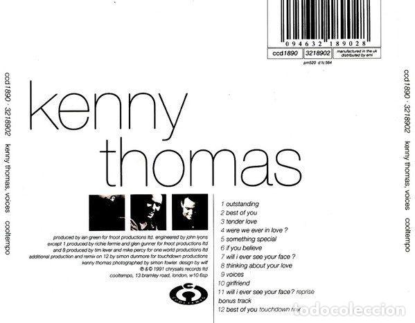 CDs de m&uacute;sica: Kenny Thomas &ndash; Voices (CD, Cooltempo ccd1890) - Foto 2