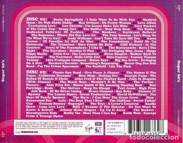 CDs de m&uacute;sica: Various &ndash; Super 60s (CD, Virgin 7243 5 91636 2 8 ) - Foto 2