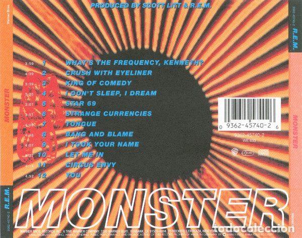 CDs de m&uacute;sica: R.E.M. &ndash; Monster (CD, Warner Bros. Records 9362-45740-2) - Foto 2