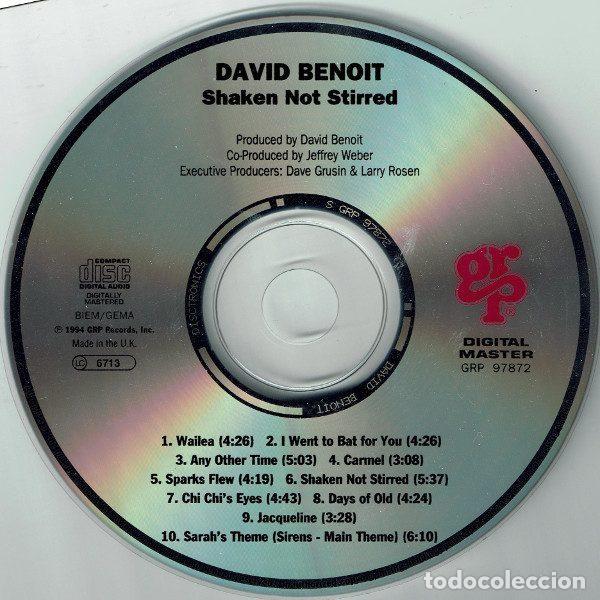 CDs de m&uacute;sica: David Benoit &ndash; Shaken Not Stirred (CD, GRP GRP 97872) - Foto 3