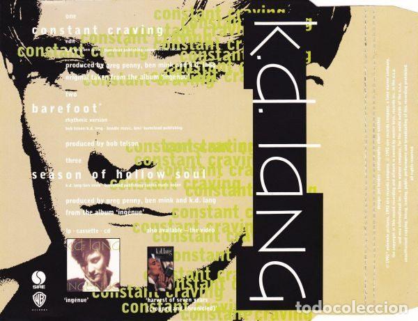 CDs de m&uacute;sica: k.d. lang &ndash; Constant Craving (CD, Warner Bros. Records W0100CD) - Foto 4
