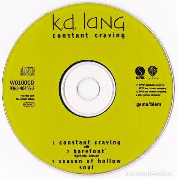 CDs de m&uacute;sica: k.d. lang &ndash; Constant Craving (CD, Warner Bros. Records W0100CD) - Foto 5
