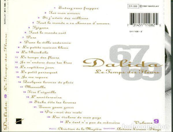 CDs de m&uacute;sica: Dalida &ndash; Le Temps Des Fleurs - Volume 9 (CD, Barclay 511 108-2) - Foto 2