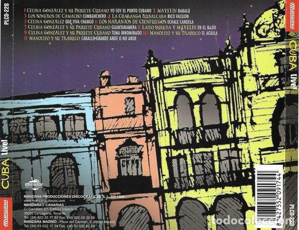 CDs de m&uacute;sica: Various &ndash; Cuba Live! (CD, Manzana PLCD-228) - Foto 4