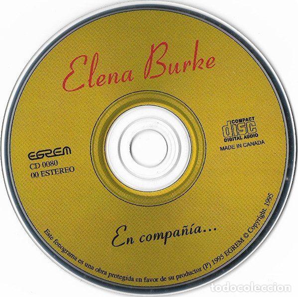 CDs de m&uacute;sica: Elena Burke &ndash; En Compa&ntilde;&iacute;a (CD, Egrem CD 0080) - Foto 3