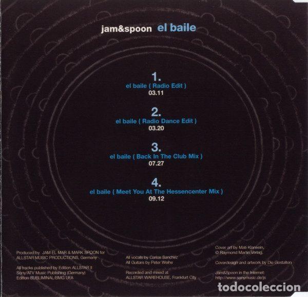 CDs de m&uacute;sica: Jam & Spoon &ndash; El Baile (CD, JAM! JAM 664942 2) - Foto 3