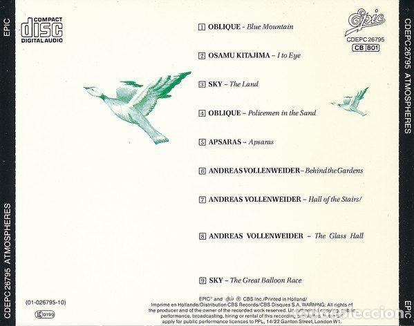 CDs de m&uacute;sica: Various &ndash; Atmospheres (CD, Epic CDEPC 26795) - Foto 2
