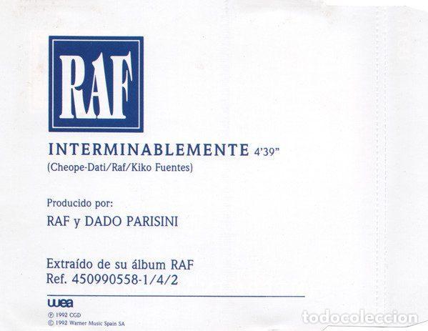 CDs de m&uacute;sica: RAF &ndash; Interminablemente (CD, WEA 1562) - Foto 2