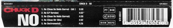 CDs de m&uacute;sica: Chuck D &ndash; No (CD, Mercury 578 653-2) - Foto 3