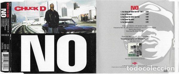 CDs de m&uacute;sica: Chuck D &ndash; No (CD, Mercury 578 653-2) - Foto 4