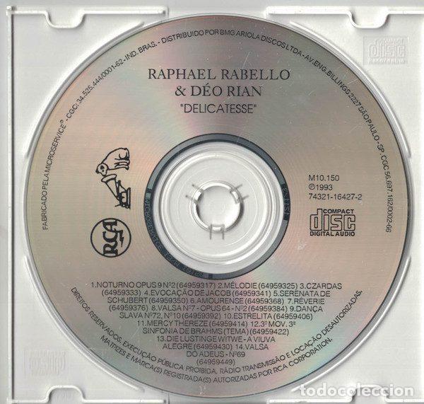 CDs de m&uacute;sica: Raphael Rabello & D&eacute;o Rian &ndash; Delicatesse (CD, RCA M10.150) - Foto 3