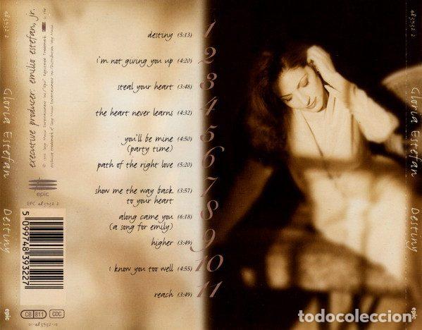 CDs de m&uacute;sica: Gloria Estefan &ndash; Destiny (CD, Epic EPC 483932 2) - Foto 4