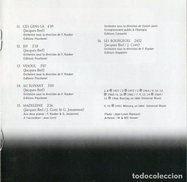 CDs de m&uacute;sica: Brel &ndash; Master Serie (CD, Universal 816 458-2) - Foto 5