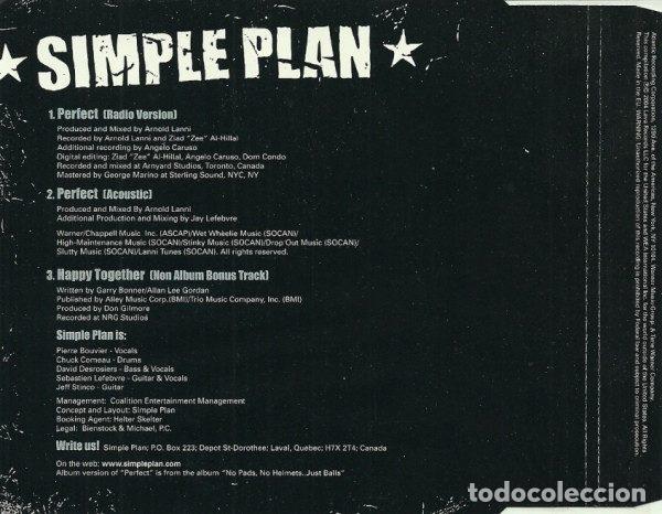 CDs de m&uacute;sica: Simple Plan &ndash; Perfect (CD, Lava 7567-88304-2) - Foto 3