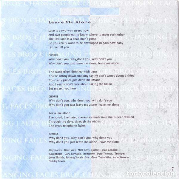 CDs de m&uacute;sica: Bros &ndash; Changing Faces (CD, Columbia 468817 2) - Foto 10