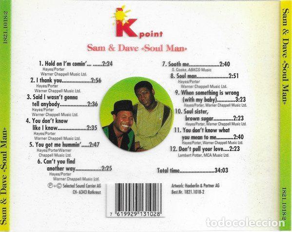 CDs de m&uacute;sica: Sam & Dave &ndash; Soul Man (CD, K Point 1821.1018-2) - Foto 2