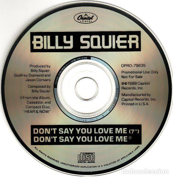 CD de M&uacute;sica: Billy Squier &ndash; Don't Say You Love Me (CD, Capitol Records DPRO-79635)