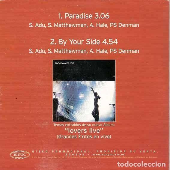 CDs de m&uacute;sica: Sade &ndash; Paradise / By Your Side (CD, Epic 220302) - Foto 2