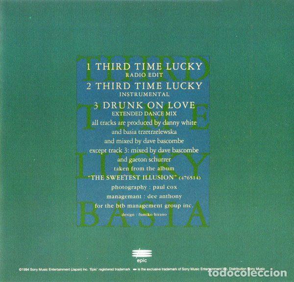 CDs de m&uacute;sica: Basia &ndash; Third Time Lucky (CD, Epic 660705 2) - Foto 3