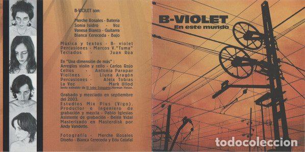 CDs de m&uacute;sica: B-Violet &ndash; En Este Mundo (CD, Zero Records ZE1372) - Foto 3