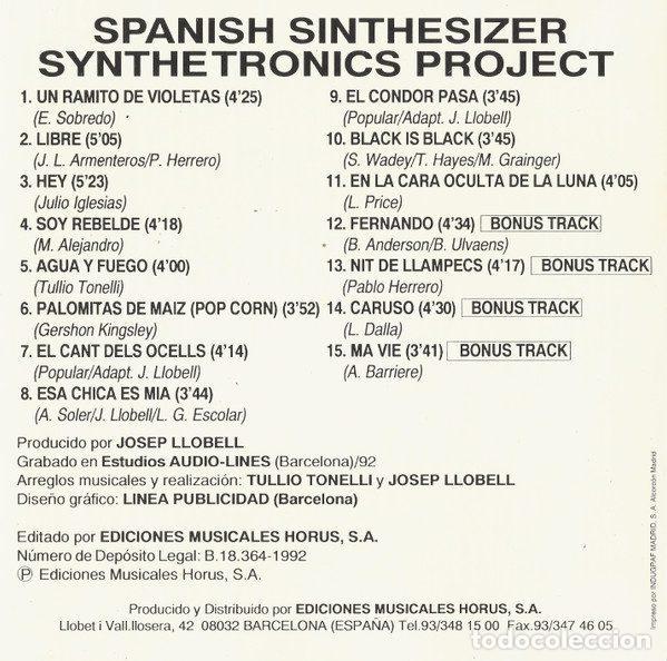 CDs de m&uacute;sica: Synthetronics Project &ndash; Spanish Synthesizer (CD, Horus CD-35033) - Foto 5
