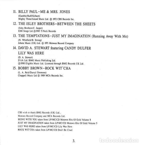 CDs de m&uacute;sica: Various &ndash; Nite Flite 3 (CD, CBS MOOD CD14) - Foto 5