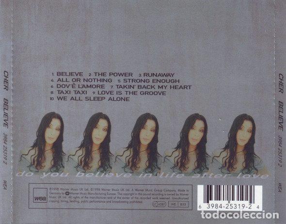 CDs de m&uacute;sica: Cher &ndash; Believe (CD, WEA 3984 25319 2) - Foto 2