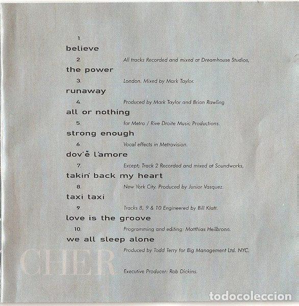 CDs de m&uacute;sica: Cher &ndash; Believe (CD, WEA 3984 25319 2) - Foto 6