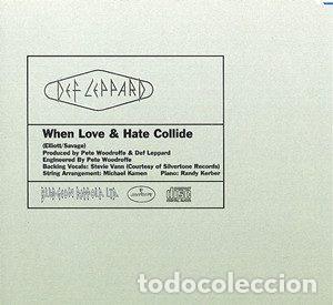 CDs de m&uacute;sica: Def Leppard &ndash; When Love & Hate Collide (CD, Mercury LEPCJ 14) - Foto 3