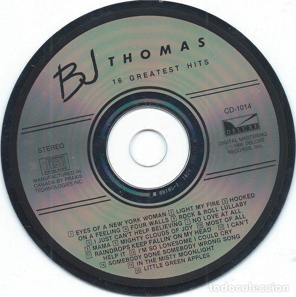 CDs de m&uacute;sica: BJ Thomas &ndash; 16 Greatest Hits (CD, Deluxe CD-1014) - Foto 4