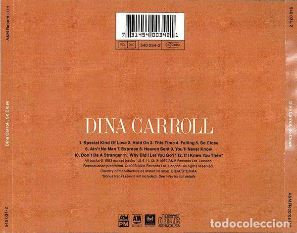 CDs de m&uacute;sica: Dina Carroll &ndash; So Close (CD, A&M PM 540 034-2) - Foto 2